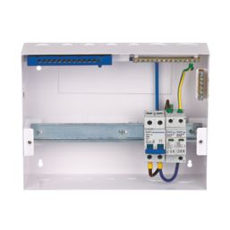 Chint NX3 Series 14-Module 10-Way Part-Populated High Integrity Main Switch Consumer Unit with SPD