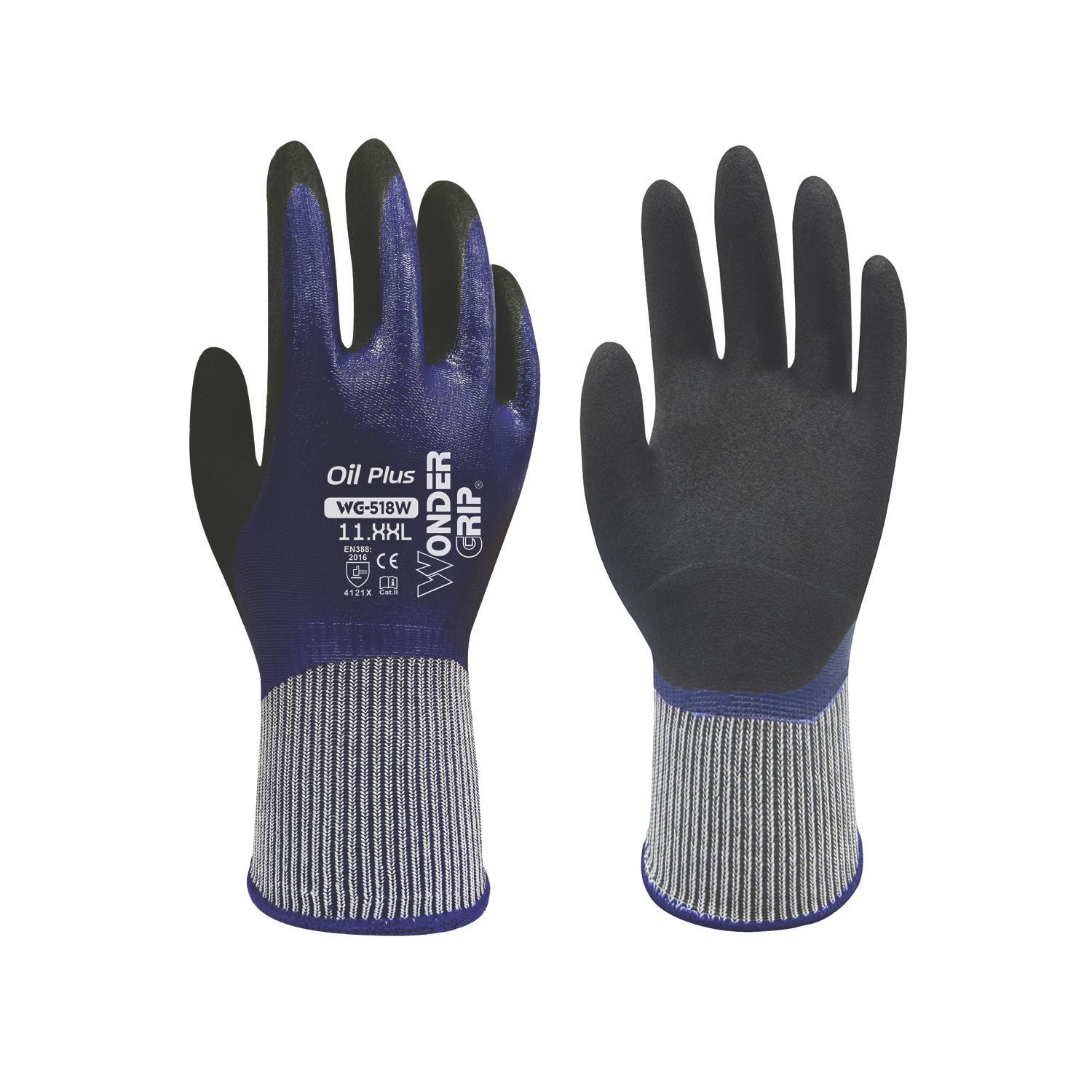 Wonder Grip WG-518W Oil Plus Gloves Purple 2X Large (353VJ)