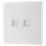 British General 800 Series 2-Gang Master Telephone Socket White