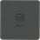 Knightsbridge Screwless 10AX 1-Gang 1-Way Double Pole Switch  Anthracite