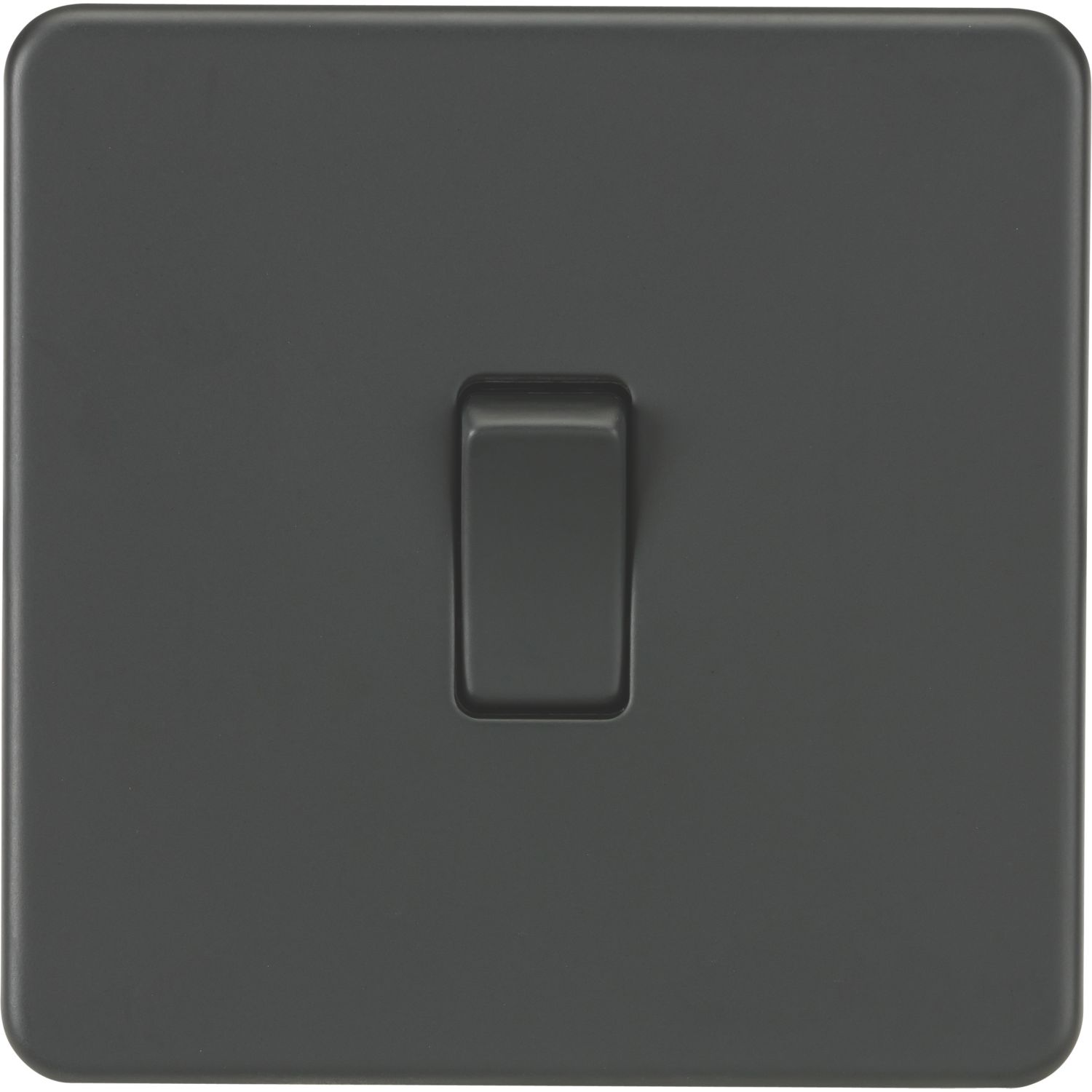 Knightsbridge Screwless 10AX 1-Gang 1-Way Double Pole Switch Anthracite (353YA)