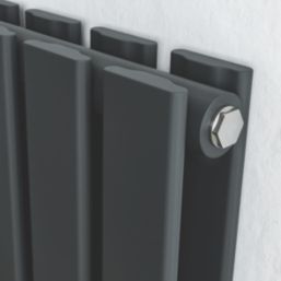 Azur Ilios Duplex 1800mm x 448mm 4635BTU Anthracite Vertical Designer Radiator