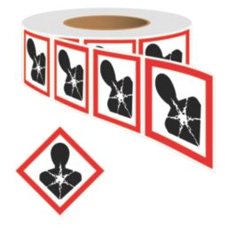 Essentials  Health Hazard GHS Labels (Roll) 100mm x 100mm