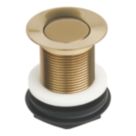 Flomasta Unslotted Captive Basin Waste Brushed Brass 66mm