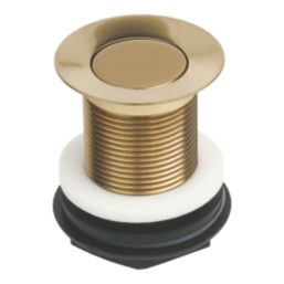 Flomasta Unslotted Captive Basin Waste Brushed Brass 66mm