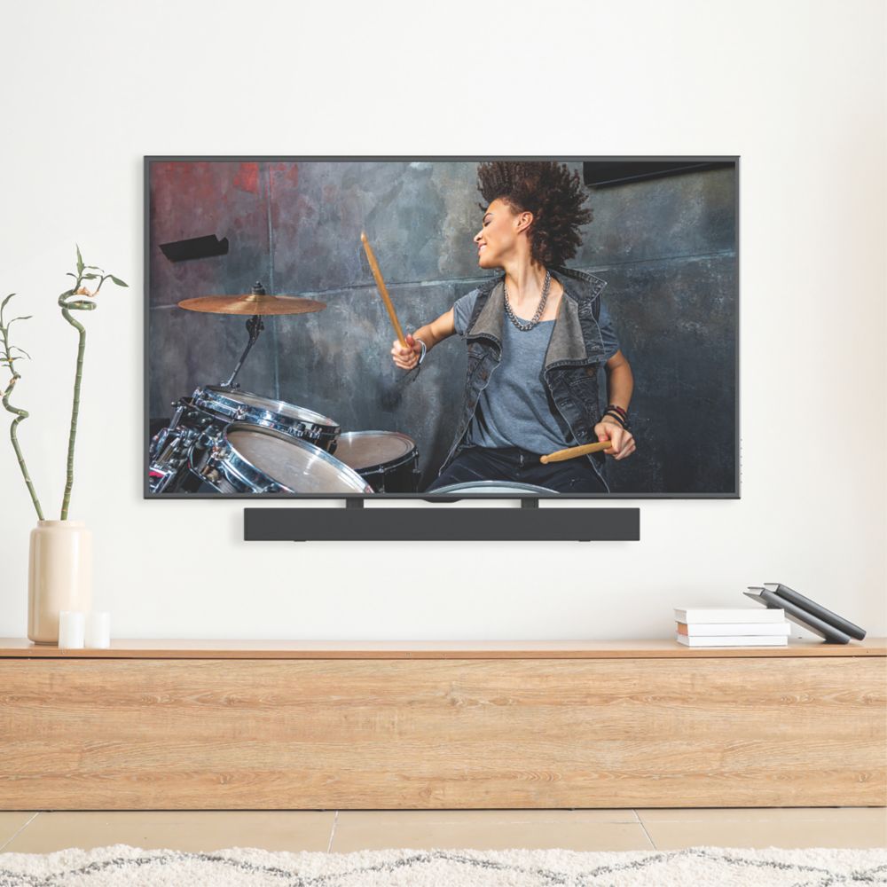 Hanging soundbar under store tv