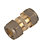 Flomasta  Brass Compression Equal Couplers 15mm 10 Pack