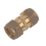 Flomasta  Brass Compression Equal Couplers 15mm 10 Pack