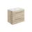 Ohio 2-Drawer Bathroom Vanity Unit with Ceramic Basin Effect Oak 610mm x 460mm x 518mm