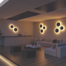 Calex Siderno Outdoor Rechargeable LED Wall Light Black 200lm