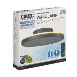 Calex Siderno Outdoor Rechargeable LED Wall Light Black 200lm