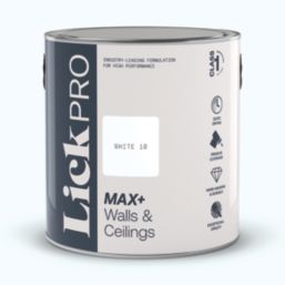 LickPro Max+ 2.5Ltr White 10 Eggshell Emulsion  Paint