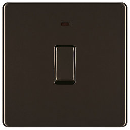 LAP  20A 1-Gang DP Boiler Switch Black Nickel with LED