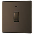 LAP  20A 1-Gang DP Boiler Switch Black Nickel with LED