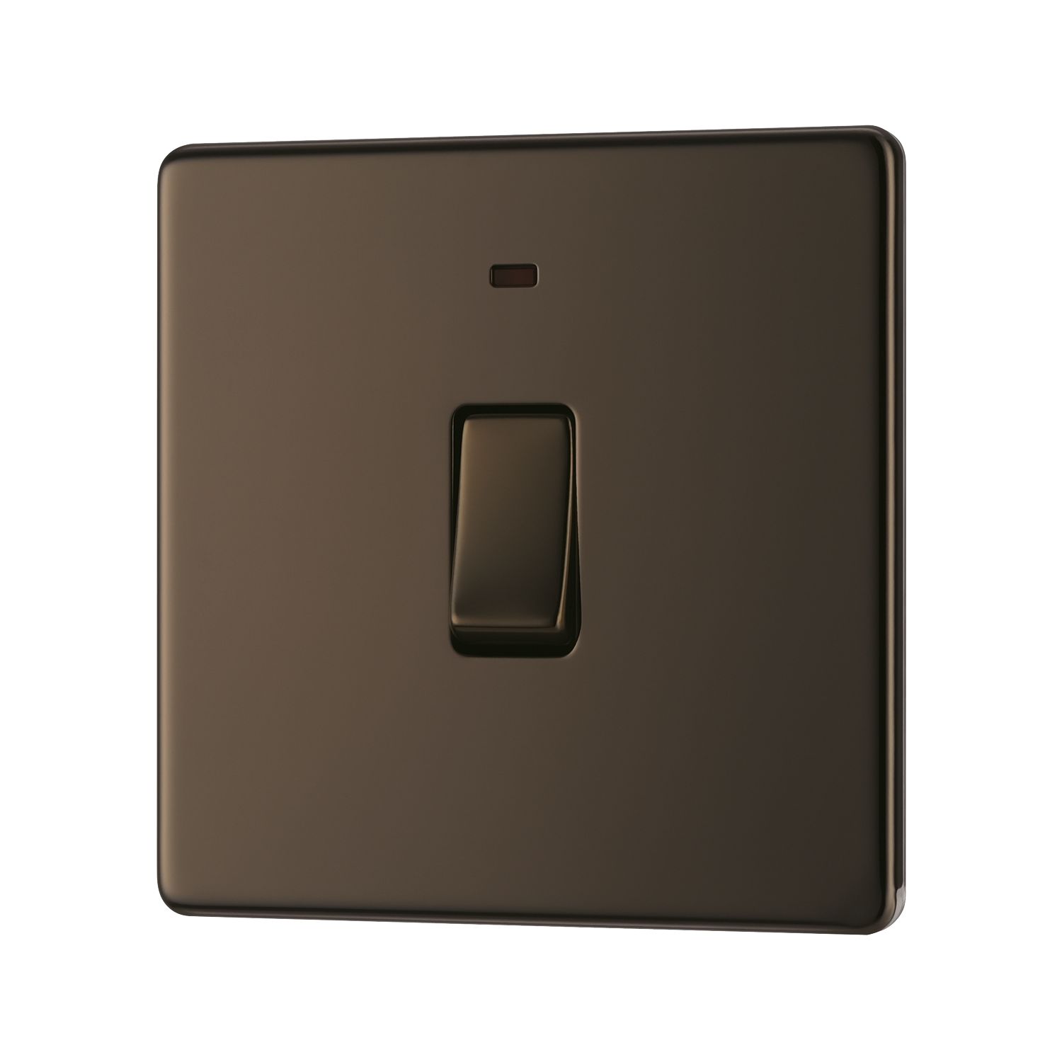 LAP 20A 1-Gang DP Boiler Switch Black Nickel with LED (354KJ)