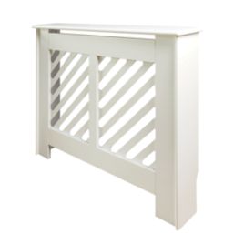 Refurb  Victorian Radiator Cover White 1020mm x 180mm x 800mm