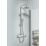 ETAL Garda Rear-Fed Exposed Polished Chrome Thermostatic Bar Mixer Shower