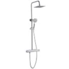 ETAL Garda Rear-Fed Exposed Polished Chrome Thermostatic Bar Mixer Shower