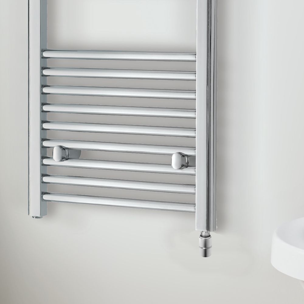Towelrads Richmond Electric Towel Radiator With Standard Heating Element  691m x 600mm Chrome 512BTU - Screwfix