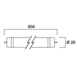Sylvania ToLEDo Superia Universal G13 T8 LED Tube 1100lm 7.5W 604mm (2')
