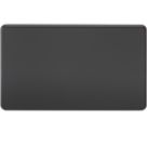 Knightsbridge  2-Gang Blanking Plate Matt Black