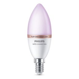 Philips  E14 Candle RGB & White LED Smart Light Bulb 4.9W 470lm