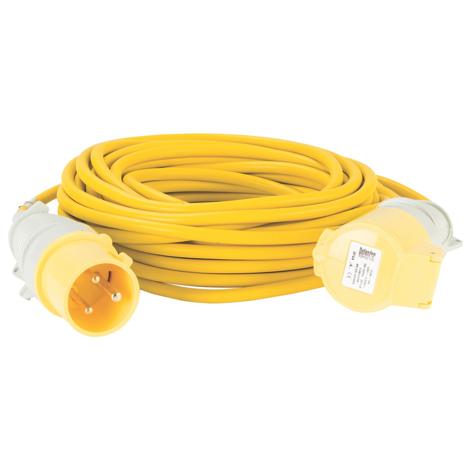Defender Yellow 110V 32A Extension Lead 14m x 2.5mm² (354XX)