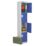 LinkLockers 4-Door Security Locker 1800mm x 300mm Blue