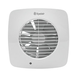 Xpelair DX150TS 150mm (6") Axial Bathroom or Kitchen Extractor Fan with Timer White 220-240V