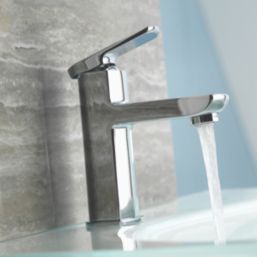 Aqualisa Downtown Chrome 130mm Standard Lever Mono Basin Pillar Tap  With Clicker Waste
