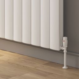 Reina Loco Double 600mm x 470mm 1757BTU White Vertical Designer Radiator