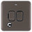 Schneider Electric Lisse Deco 13A Switched Fused Spur & Flex Outlet with LED Mocha Bronze with Black Inserts