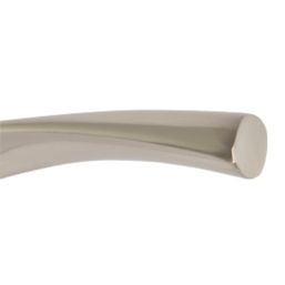 Smith & Locke Bude Fire Rated Lever on Rose Door Handles Pair Brushed Nickel