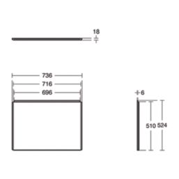 Ideal Standard Unilux Bath End Panel 750mm White