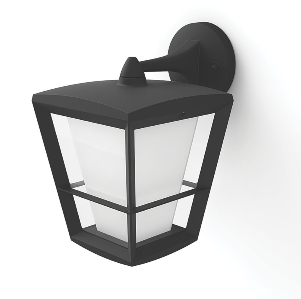 Philips Hue Econic Outdoor LED Smart Down Wall Light Black 15W 1140lm