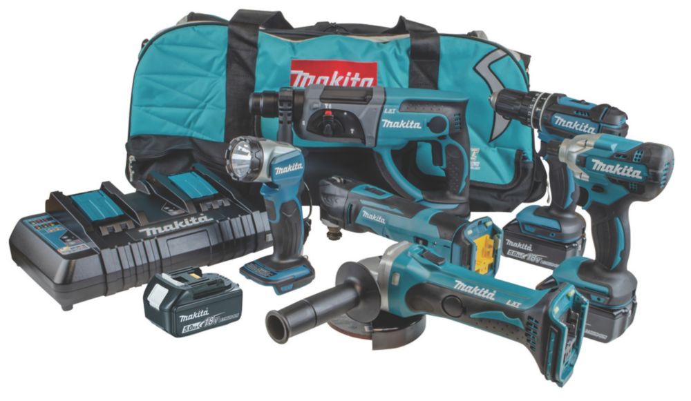 Makita DLX6100PX1 18V 3 x 3.0Ah Li Ion LXT Cordless 6 Piece Kit