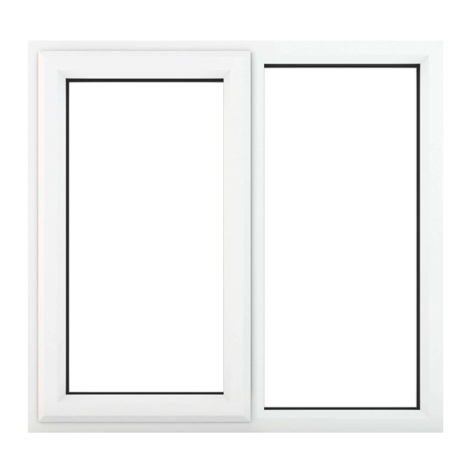 Crystal Left-Hand Opening Clear Double-Glazed Casement White uPVC Window 1190mm x 1040mm (355JK)