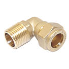 Flomasta SFU_0269 Brass Compression Adapting Male Elbow 15mm x 1/2"