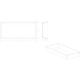 Essentials Nitaki Plastic Cutlery Tray 198mm x 424mm Grey