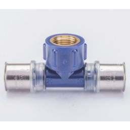 Wavin Tigris K5 Multi-Layer Composite Press-Fit Adapting One-Sided Female Tees 20mm x 0.5" x 20mm 5 Pack