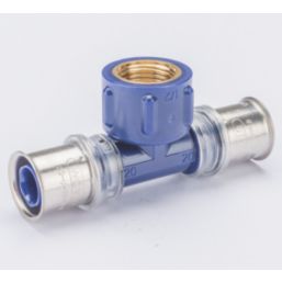 Wavin Tigris K5 Multi-Layer Composite Press-Fit Adapting One-Sided Female Tees 20mm x 0.5" x 20mm 5 Pack