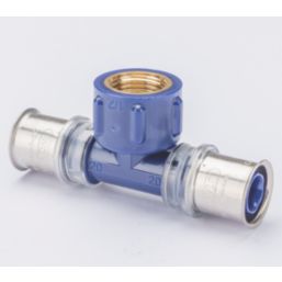 Wavin Tigris K5 Multi-Layer Composite Press-Fit Adapting One-Sided Female Tees 20mm x 0.5" x 20mm 5 Pack