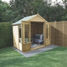 Forest Oakley 7' x 5' (Nominal) Apex Timber Summerhouse with Base
