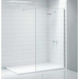 Triton Neo  Frameless Showerwall & Swivel Panel Chrome 1400mm x 2015mm