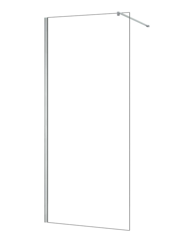 Triton Neo  Frameless Showerwall & Swivel Panel Chrome 1400mm x 2015mm
