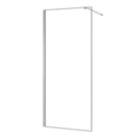 Triton Neo  Frameless Showerwall & Swivel Panel Chrome 1400mm x 2015mm