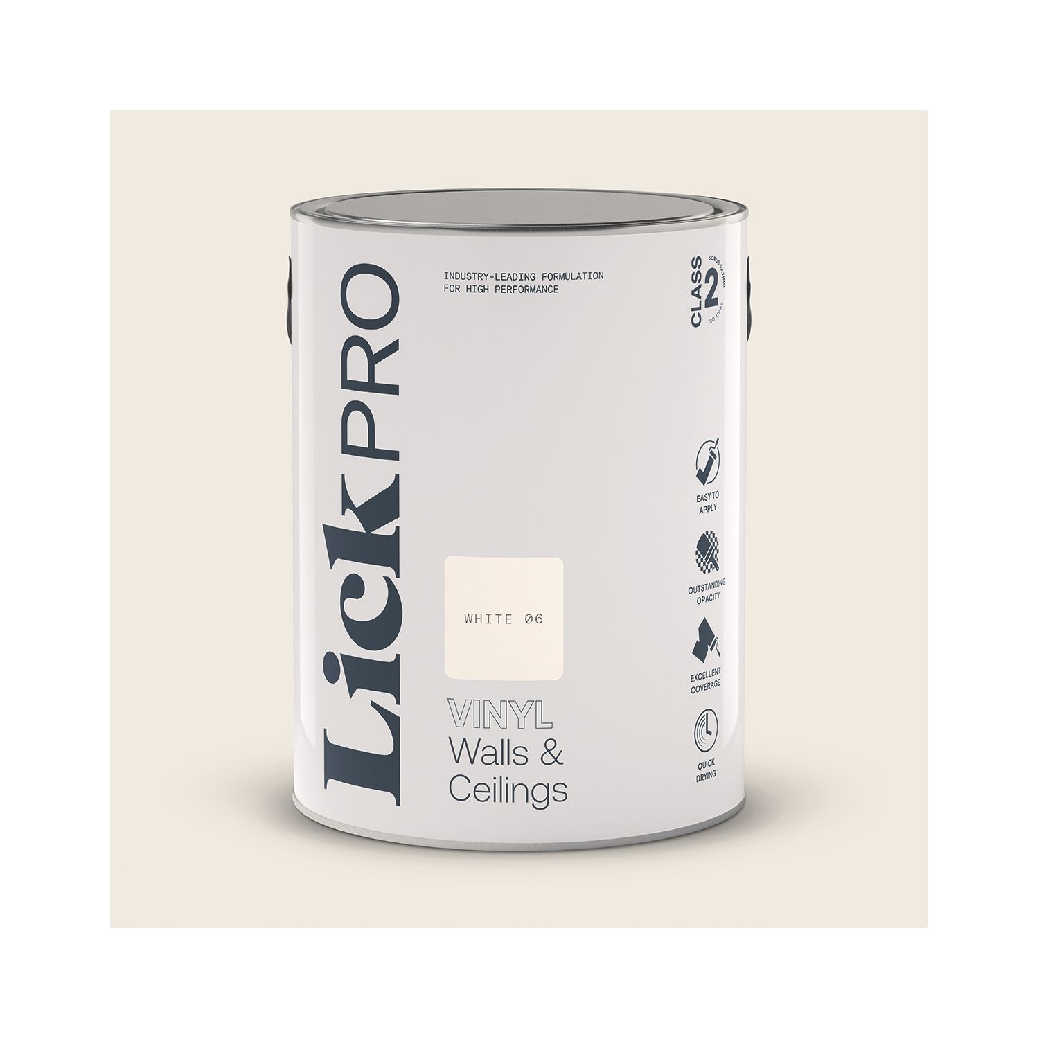 LickPro 5Ltr White 06 Vinyl Matt Emulsion Paint (355TM)