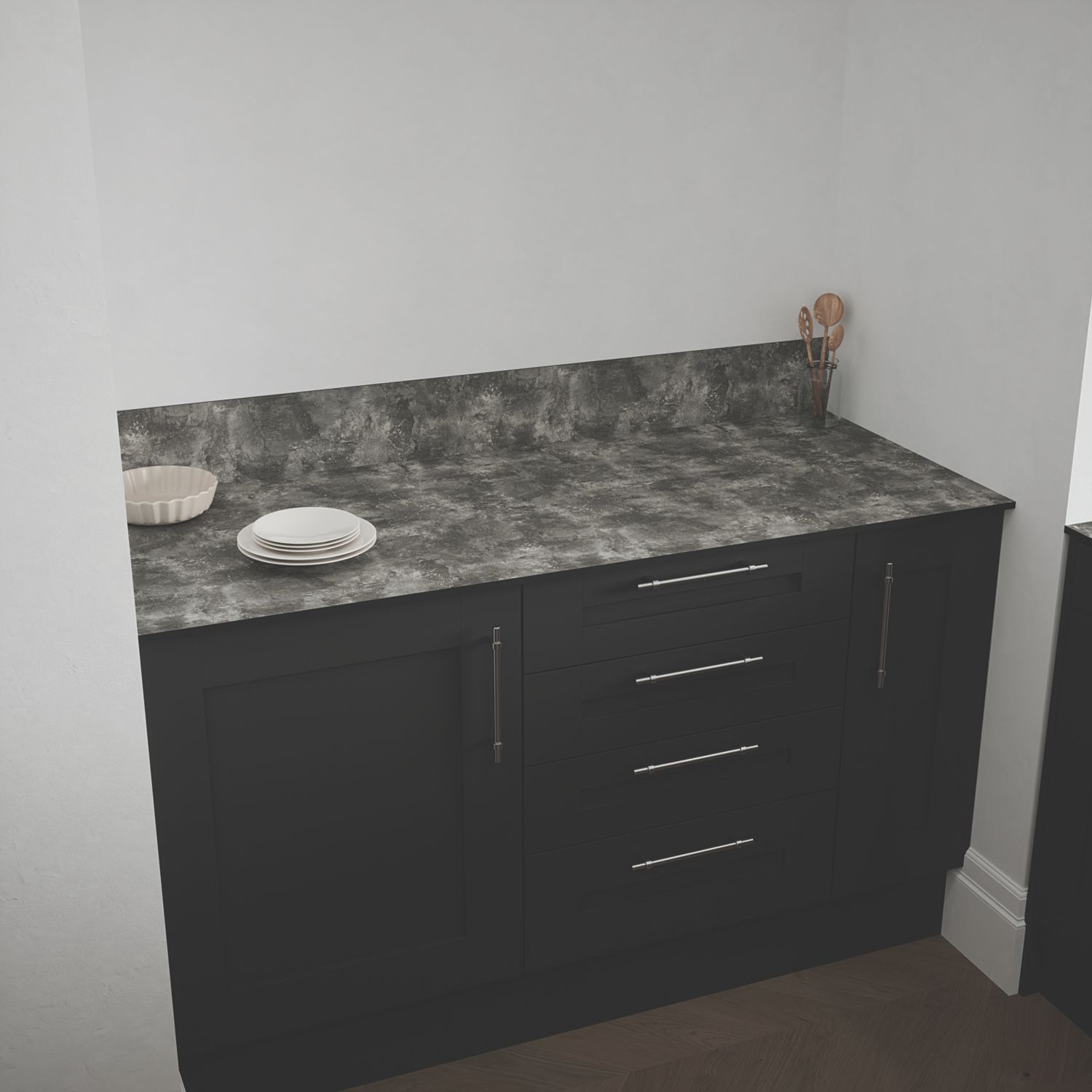 Mariz Dark Concrete Upstand 3050mm x 150mm x 12mm (355YY)