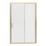 Essentials Framed Rectangular Sliding Shower Door Brushed Brass 1200mm x 1850mm