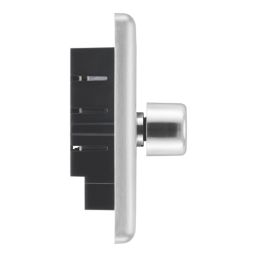 LAP  1-Gang 2-Way LED Dimmer Switch  Brushed Steel with Colour-Matched Inserts